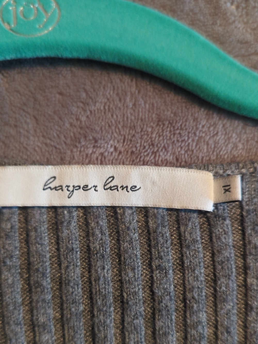 Long Ribbed Open-Front Cardigan - Gray - Picture 2 of 3